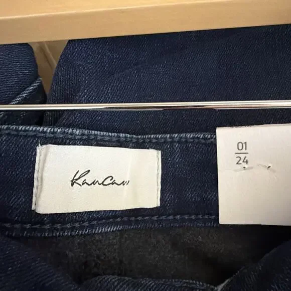 NWT KanCan Dark Blue Straight Leg Jeans #1396 Size 24 - Picture 4 of 4